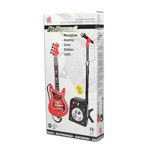 REIG 844 Spielzeug-Set mit 4-saitiger Gitarre und verstärktem Mikrofon von Reig