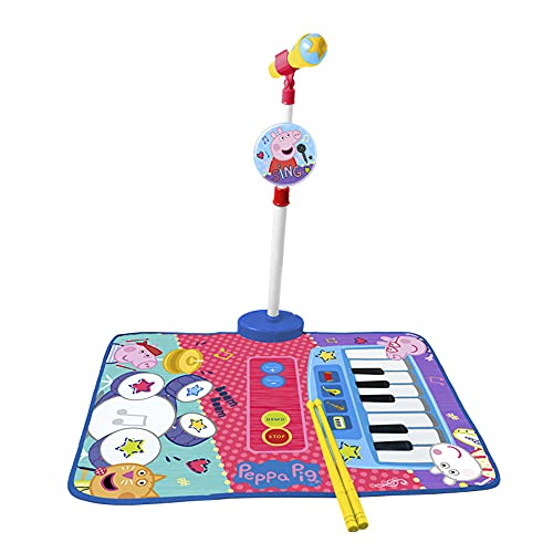 CLAUDIO REIG Alfombra bateria y Piano Peppa Pig Con micrófono de Pie y baquetas(2348) von CLAUDIO REIG