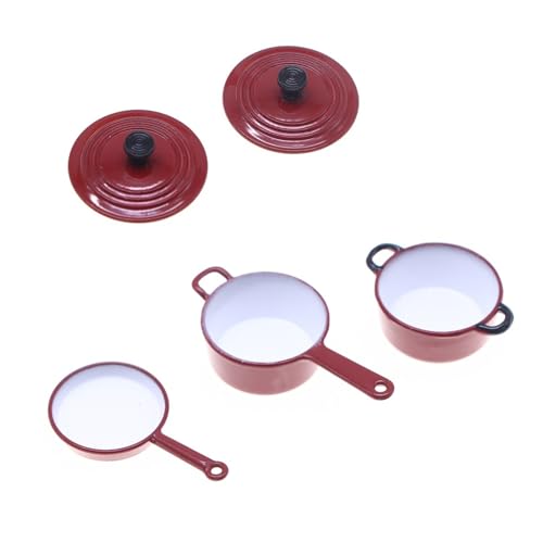 REITINGE Miniaturkochgeschirr Emaelierte Töpfe Und Pan Set Simulations Küchengeschirr Für Puppenhaus Szene Und Kinder Tun Play Game Doll House Miniaturtöpfe REITINGE Miniaturkochgeschirr Emaelierte Töpfe Und Pan Set Simulations Küchengeschirr Für Puppenhaus Szene Und Kinder Tun Play Game Doll House Miniaturtöpfe von REITINGE