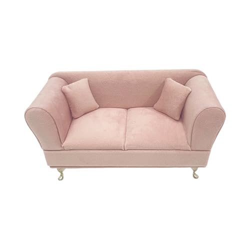 Realistische Möbelsofa Für Dollhouses 1/12 Skala Mit Verstecktem Schmuck Abteil Samt Schmuckschatulle Für Puppenhäuser von REITINGE