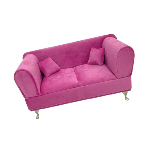 Realistische Möbelsofa Für Dollhouses 1/12 Skala Mit Verstecktem Schmuck Abteil Samt Schmuckschatulle Für Puppenhäuser von REITINGE