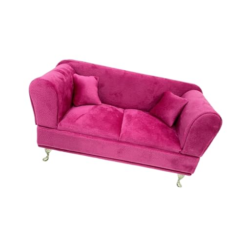 Realistische Möbelsofa Für Dollhouses 1/12 Skala Mit Verstecktem Schmuck Abteil Samt Schmuckschatulle Für Puppenhäuser von REITINGE