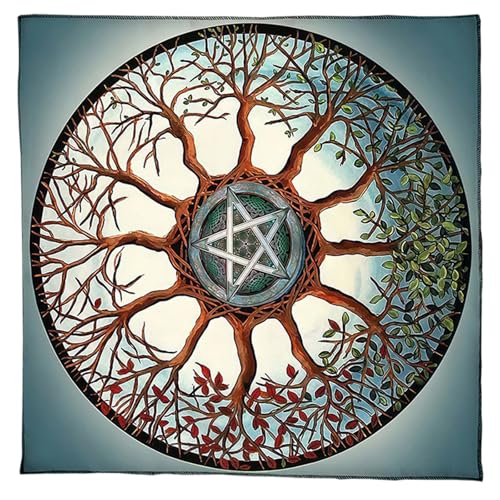 Tree Star Muster Astrologie Tischdecke Tarots Göttliche Tischdecke Altars Stoff Givinationen Brettspiel Accessoire Tarots Kartentuch von REITINGE