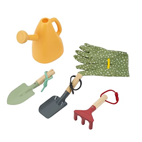 Rekord Kinder-Gartenset 6-TLG Grün (Tasche, Gießkanne, Harke, Schaufel, Spaten, Handschuhe), Kindergartengeräte, Sand-Spielzeug, Gartenspielzeug, Strandspielzeug von REKORD Qualität in Ihrer Hand