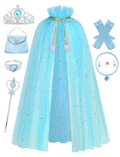 RELARLiYA Prinzessinnen-Umhang-Set für kleine Mädchen, 11-teilig, Prinzessinnen-Umhang, Cosplay, Weihnachten, Halloween, Geschenk zum 3-8. Geburtstag RELARLiYA Prinzessinnen-Umhang-Set für kleine Mädchen, 11-teilig, Prinzessinnen-Umhang, Cosplay, Weihnachten, Halloween, Geschenk zum 3-8. Geburtstag von RELARLiYA
