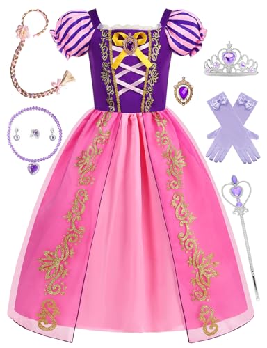 RELARLiYA Prinzessinnenkleid für Mädchen, Prinzessinnen-Kostüm, Cosplay, Geburtstag, Halloween, Weihnachtsfeier, 3-10 Jahre, Violett, 3-4 Jahre RELARLiYA Prinzessinnenkleid für Mädchen, Prinzessinnen-Kostüm, Cosplay, Geburtstag, Halloween, Weihnachtsfeier, 3-10 Jahre, Violett, 3-4 Jahre von RELARLiYA