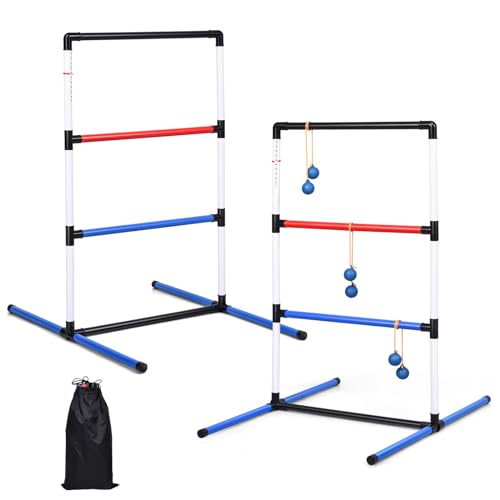 RELAX4LIFE 2 x Leitergolf PVC, Laddergolf mit 6 Doppelgolfbällen & Tragetasche, Spielset mit Score-Markierungsclip, Gartenspiegzeug für Erwachsene Kinder, Leiterspiel für Drinnen Draußen von RELAX4LIFE