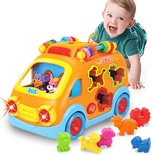 REMOKING Musik Baby Spielzeug, Spielzeug Auto, Kleinkinder Motorikspielzeug, Mädchen Jungen Lernspielzeug Geschenke, Babyspielzeug ab 18M+ von REMOKING