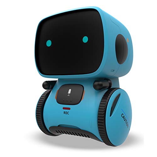 REMOKING Intelligent Roboter Kinder Spielzeug, Interaktives Roboter Lernspielzeug, Geschenke für Jungen Mädchen, Touch-Steuerung, Sprachsteuerung, Sprachaufnahme, Nachsprechen, Tanzen, Musik (Blau) von REMOKING