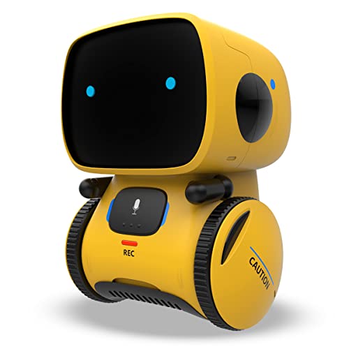 REMOKING Intelligent Roboter Kinder Spielzeug, Interaktives Roboter Lernspielzeug, Geschenke für Jungen Mädchen (Gelb) von REMOKING