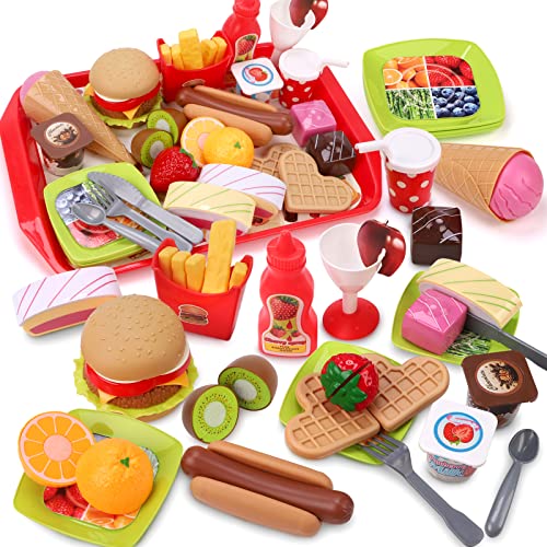 REMOKING Küchenspielzeug für Kinder, Lebensmittel Spielzeug Set, Kinderküche Rollenspiele Lernspielzeug, Spielzeug Geschenk für Jungen und Mädchen ab 3 Jahre REMOKING Küchenspielzeug für Kinder, Lebensmittel Spielzeug Set, Kinderküche Rollenspiele Lernspielzeug, Spielzeug Geschenk für Jungen und Mädchen ab 3 Jahre von REMOKING