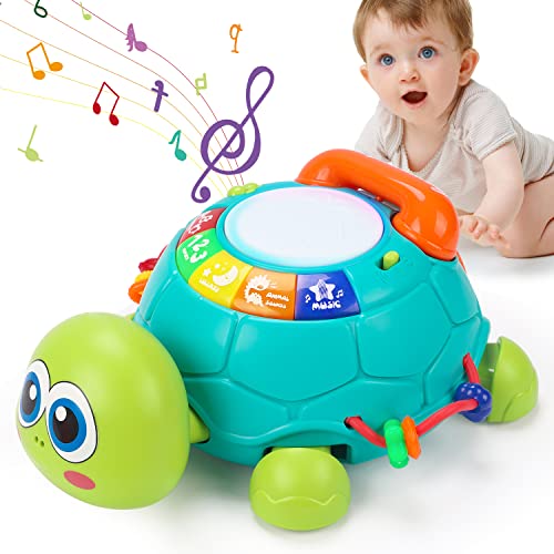 REMOKING Musik Krabbeln Baby Spielzeug, Elektronisches Lernspielzeug mit Lichtern und Tönen, Motorikspielzeug für Jungen und Mädchen, Babyspielzeug ab 18 Monaten von REMOKING