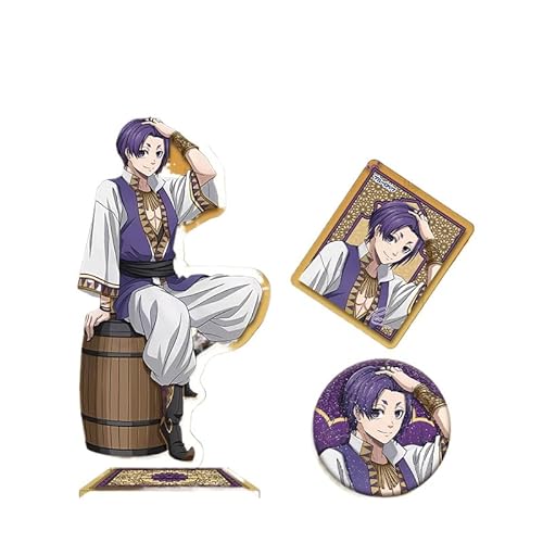 Blue Lock Anime Products Badge Stand Keychain arabischer Stil Suit Seishiro Nagi Yoichi Isagi Bachira Meguru Badge Stand 16 cm (2) von REOZIGN