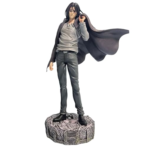 Eren Figur, Ersatzgesicht, Anime-Figur Eren Yeager, 28 cm, handgefertigt, aus PVC, Charaktermodell, Dekoration, Geschenke von REOZIGN