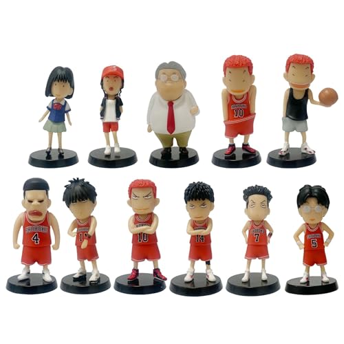 Figur Hanamichi Sakuragi, Hisashi Mitsui, Rukawa Kaede, 11 Stück, Q-Version, stehende Basketball-Outfits, Figur 7 cm, handgefertigt, aus PVC, Souvenir von REOZIGN