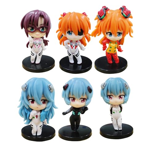 Figur Ikari Shinji, Ayanami Rei, Asuka, Katsuragi Misato, 6 bewegliche Figuren, Version Q, 9 cm, handgefertigt, Dekoration, Geschenk Figur Ikari Shinji, Ayanami Rei, Asuka, Katsuragi Misato, 6 bewegliche Figuren, Version Q, 9 cm, handgefertigt, Dekoration, Geschenk von REOZIGN