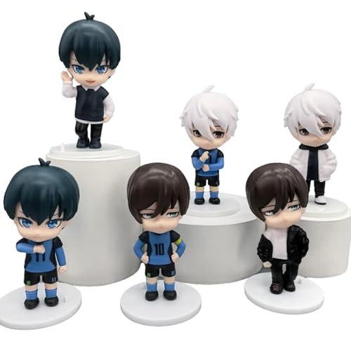 Figur Itoshi Rin, Isagi Yoichi, Nagi Toshirou, 6 bewegliche Figuren, Version Q, 11 cm, PVC, handgefertigt, Dekoration, Geschenk von REOZIGN