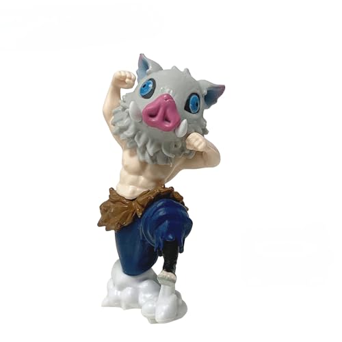 Hashibira Inosuke Agatsuma Zenitsu-Figur, Q-Version, 10 cm, Anime-Spielfigur, Büromodell, Handwerk, Geschenke (b) von REOZIGN