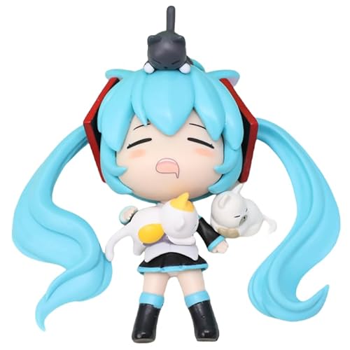 Hatsune Figur, Q-Version, schlafende Hatsune, 12 cm, aus PVC, handgefertigt, Dekoration, Videospielfigur, Geschenk zum Basteln von REOZIGN