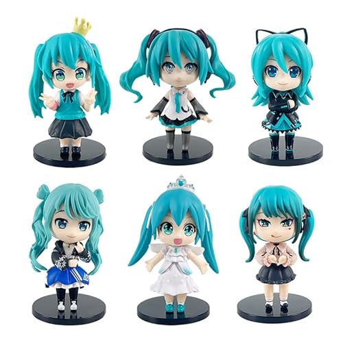 Hatsune Figur Q-Version, Anime Angel Hatsune Figuren, 10 cm, PVC, Sammelfiguren, Cosplay Geschenke für Anime-Fans Hatsune Figur Q-Version, Anime Angel Hatsune Figuren, 10 cm, PVC, Sammelfiguren, Cosplay Geschenke für Anime-Fans von REOZIGN