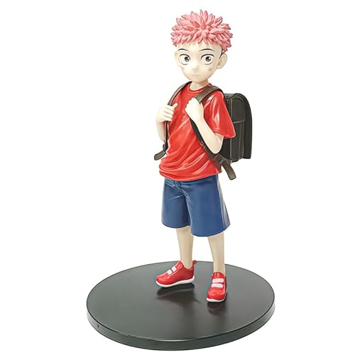 Itadori Yūji, Fushiguro Megumi Figur, Q Version mit einer Schultaschenfigur, 16 cm, PVC, Statuenmodell für Büro (b) von REOZIGN
