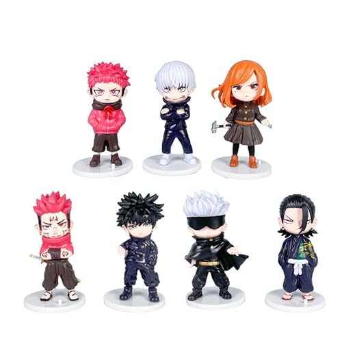 Itadori Yuji Nagaki Tsukuyomi, Gojo Hayato, Gojo Satoru, Fushiguro Megumi, Q-Version, 7 stehend, 10 cm, handgefertigt, Sammelfigur, Geschenk von REOZIGN