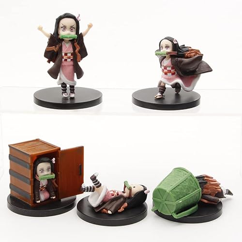 Kamado Figur, 5 Stück, Q Version Kamado, Actionfiguren, handgefertigt, Cosplay, PVC, Statuen, Modell, Souvenirs für Anime-Fans, Geschenke von REOZIGN