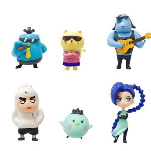 Killer Seven Qing Feng, Chi Ya, Bai Hu, 6 stehende Figuren, Q-Version, PVC, Sammelfigur, Cosplay, Handwerk, Souvenirs, Geschenke von REOZIGN