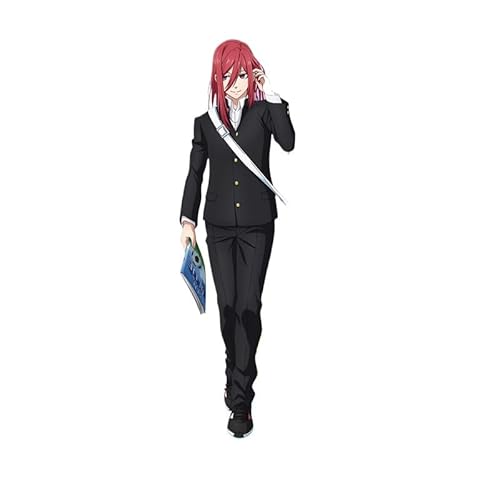 Kreative Desktop-Statue aus Acryl mit blauem Lasermuster und Vorhängeschloss, große Dekoration, Anime Yoichi Isagi, 16 cm/6,3 Zoll (34) von REOZIGN