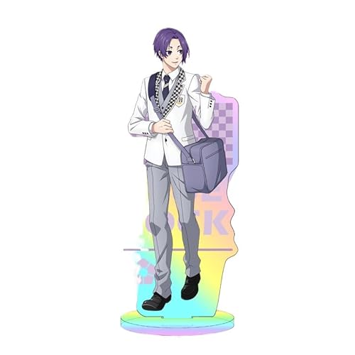 Kreative Desktop-Statue aus Acryl mit blauem Lasermuster und Vorhängeschloss, große Dekoration, Anime Yoichi Isagi, 16 cm (6,3 Zoll) (36) von REOZIGN