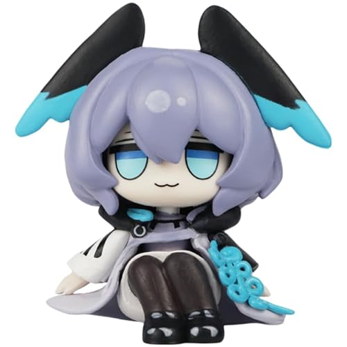 Muelsyse Figuren, Ho'olheyak und Silence The Paradigmatic, Version Q Sitzend, 8 cm, PVC, Cosplay-Modell, zum Sammeln, Basteln, Geschenk (b) von REOZIGN