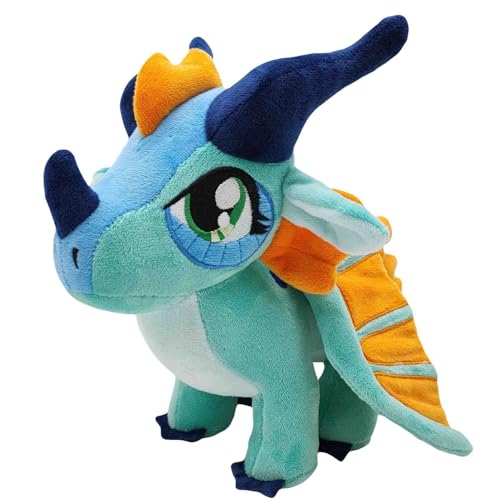 Plüschtier Drache mit blauen Augen, Stehende Puppe, 23 cm, Cosplay-Figur aus PP-Baumwolle, handgefertigt, Sammlerstück, Geschenke Plüschtier Drache mit blauen Augen, Stehende Puppe, 23 cm, Cosplay-Figur aus PP-Baumwolle, handgefertigt, Sammlerstück, Geschenke von REOZIGN