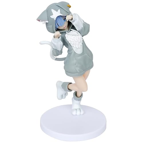 REM, RAM, Emilia Figur, 20 cm, PVC, Cartoon, Characles Statuen, niedliche Puppe, Dekoration, Bürodekoration (REM) von REOZIGN