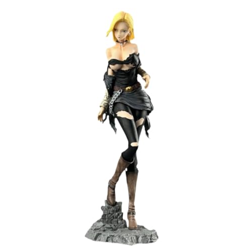 REOZIGN Action DBZ Android 18 Lazuli Figur Statue Anime Android 18 Lazuli Kick Pose Figur Cosplay PVC Sammlerstück Modell Statuen 9,8 Zoll / 25 cm von REOZIGN