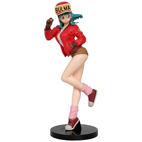 REOZIGN Actionfigur Bulma, Motorrad-Kostüm, Bulma-Figur, 26 cm, PVC, Figur, Statue, Modell, Dekoration für Anime-Fans, Sammlung, Geschenk (Rot) von REOZIGN