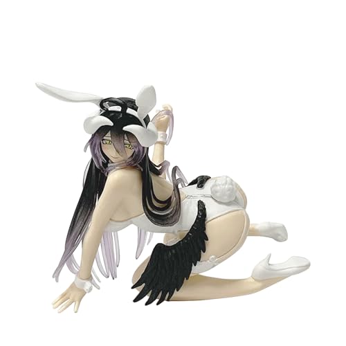 REOZIGN Albedo Actionfigur, Albedo, kniend, 11 cm, PVC-Figur, Cosplay-Modell, zum Sammeln, Geschenk für Anime-Fans (weiß) von REOZIGN