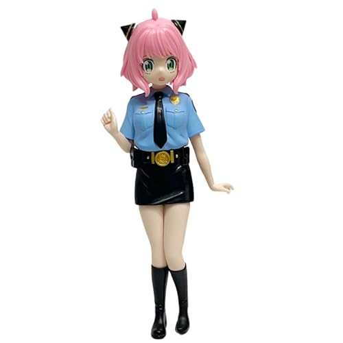 REOZIGN Anya Figur, Rabbit Polizei Anya Forger Figur, 20 cm, handgefertigt, PVC, Figurenmodell, Sammlerstatue, Craft GIF (b) von REOZIGN