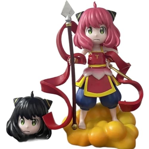 REOZIGN Anya-Figur, roter Bommelwerfer, Ersatzgesicht, Anya Forger Figur, 17 cm, PVC, Ornament, Geschenk für Anime-Fans REOZIGN Anya-Figur, roter Bommelwerfer, Ersatzgesicht, Anya Forger Figur, 17 cm, PVC, Ornament, Geschenk für Anime-Fans von REOZIGN