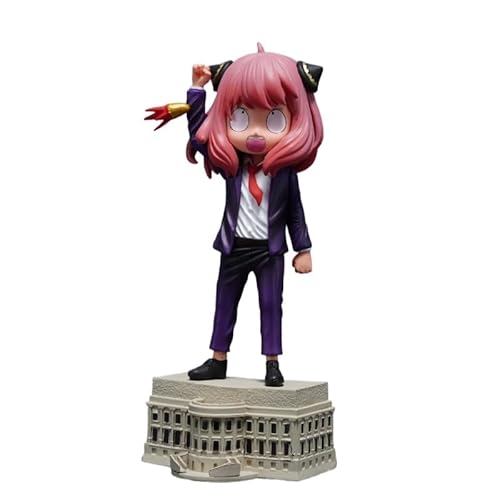 REOZIGN Anya Figur, schwarzes stehendes Kostüm, Anya Forger Figur, 18 cm, handgefertigt aus PVC, Statuenmodell, Sammlung, Geschenk zum Basteln REOZIGN Anya Figur, schwarzes stehendes Kostüm, Anya Forger Figur, 18 cm, handgefertigt aus PVC, Statuenmodell, Sammlung, Geschenk zum Basteln von REOZIGN