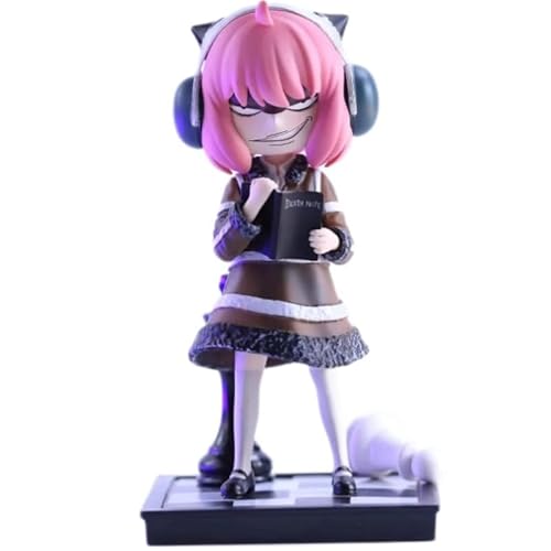 REOZIGN Anya Forger Figur, Ersatzkopf, stehend, Actionfigur Anya Forger, 18 cm, PVC, handgefertigt, Anime-Figur, Dekoration, Geschenke von REOZIGN