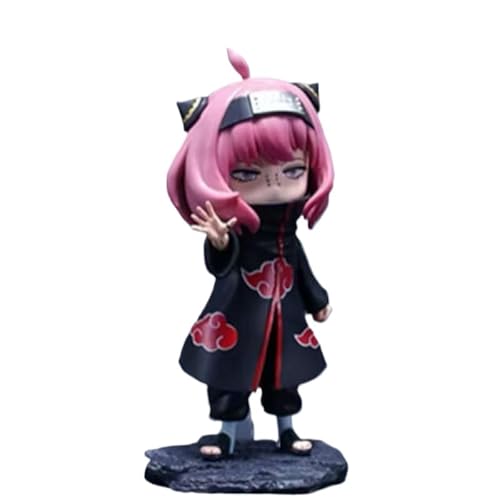 REOZIGN Anya Ninja-Figur stehend, Anya Forger, Anime-Figur, 15 cm, handgefertigt, aus PVC, für Cosplay, Videospiel, Dekoration, Bastelgeschenk (Pink) von REOZIGN