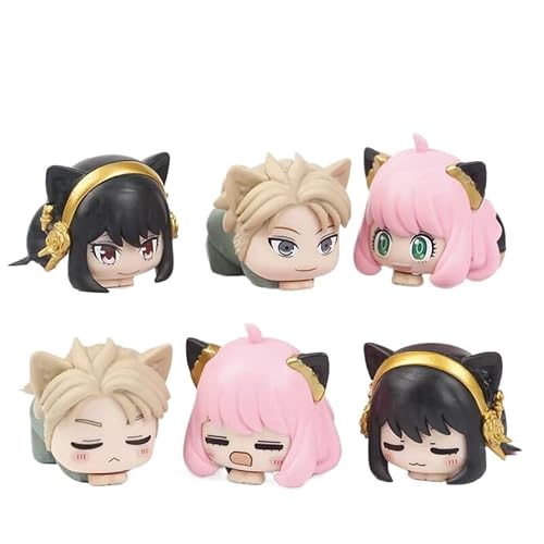 REOZIGN Anya Yor Figur, 6 bewegliche Figuren, Liegende Katzenohren, Q-Version, 4 cm, Anime-Figur, Schreibtischdekoration, Geschenke REOZIGN Anya Yor Figur, 6 bewegliche Figuren, Liegende Katzenohren, Q-Version, 4 cm, Anime-Figur, Schreibtischdekoration, Geschenke von REOZIGN