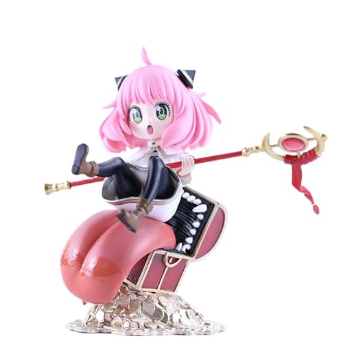 REOZIGN Anya sitzende Figur, Cartoon-Figur, Anya Forger, 17 cm, PVC, handgefertigt, Manga-Spielmodell, zum Sammeln, Kunsthandwerksgeschenk (a) von REOZIGN