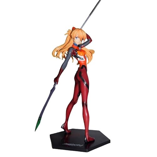 REOZIGN Asuka Langley Soryu Figur, lange Kampfwaffe, Asuka-Figur, 40 cm, PVC, handgefertigt, Anime-Charakter, Dekorationsmodell, Geschenke von REOZIGN