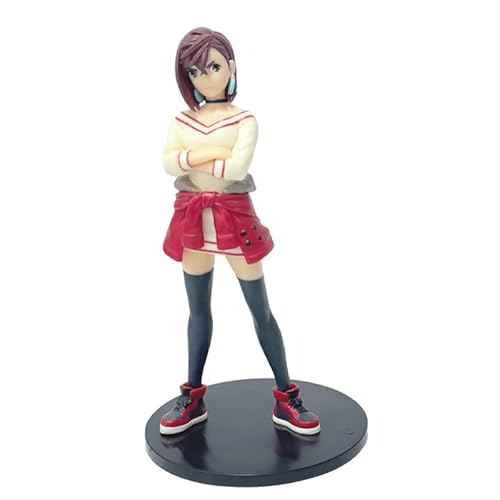 REOZIGN Ayase Momo Figur, roter Mantel, kurzes Haar, Anime-Figur, aus PVC, handgefertigt, Dekoration, Geschenke (b) von REOZIGN