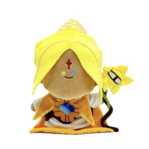 REOZIGN Cookie Run Kingdom Plüschtier, reine Vanilla Cookie Kingdom Shorts, Plüschpuppen, 21 cm, PP-Baumwolle, handgefertigt, Character Statue, Dekoration, Geschenke von REOZIGN