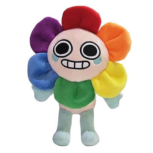 REOZIGN DANDY'S World Plüschtier, Sonnenblume, quadratisches Gesicht, 25 cm, Baumwolle, PP, handgefertigt, Anime-Figur, Dekoration, Geschenke (1) von REOZIGN