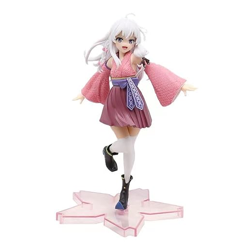 REOZIGN Elaina Figur, stehender Kimono, Action-Figur, Elaina, 20 cm, handgefertigt aus PVC, Anime-Charakter, zum Sammeln, Geschenk von REOZIGN