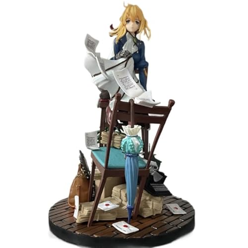 REOZIGN Evergarden Figur, sitzend, 27 cm, Anime-Figuren aus PVC, handgefertigt, Sammlerstücke für Anime-Fans, Geschenke REOZIGN Evergarden Figur, sitzend, 27 cm, Anime-Figuren aus PVC, handgefertigt, Sammlerstücke für Anime-Fans, Geschenke von REOZIGN