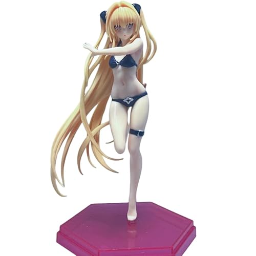 REOZIGN Figur Eve, langes blondes Haar, 10 cm, Anime-Eve-Figur, handgefertigt, PVC, Manga, Videospiel, Sammlerfigur, Geschenk zum Basteln von REOZIGN